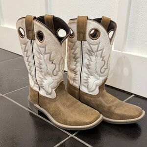 Kids Western Cowboy Boots - Brown and White